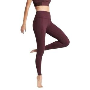 Athleta Salutation Pocket Antique Burgundy Leggings